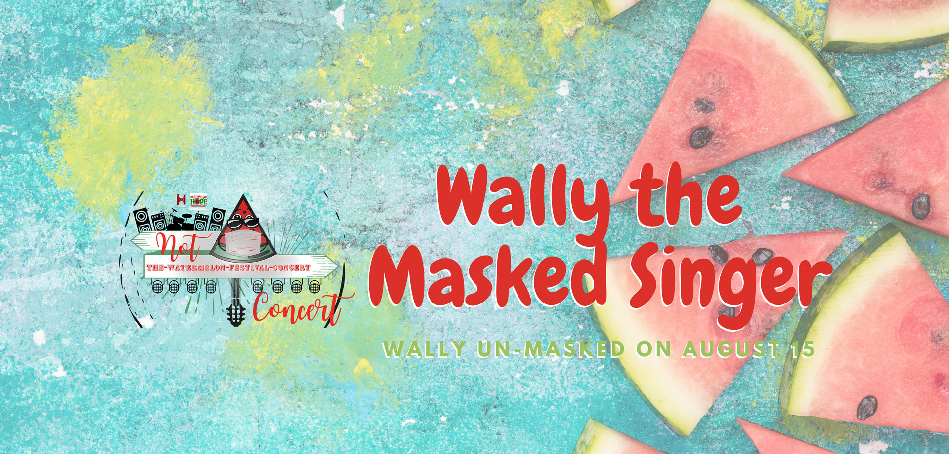 Wally The Watermelon Masked Singer - Blue on Black